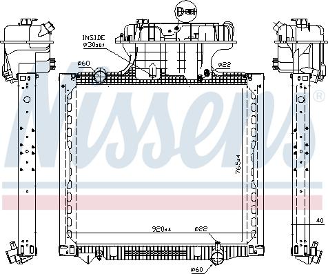 Nissens 628756 - Radiator, engine cooling parts5.com