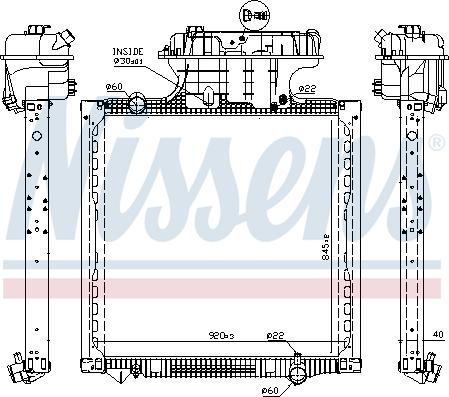 Nissens 628757 - Radiator, engine cooling parts5.com