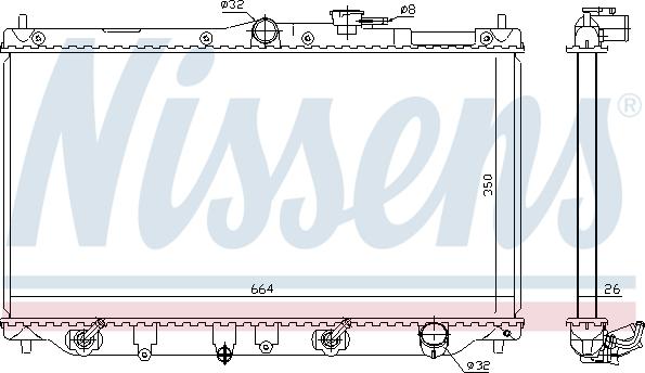 Nissens 622831 - Radiador, refrigeración del motor parts5.com