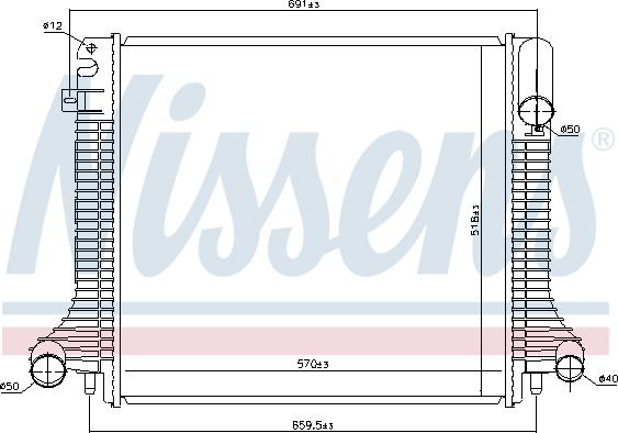 Nissens 62798 - Radiador, refrigeración del motor parts5.com