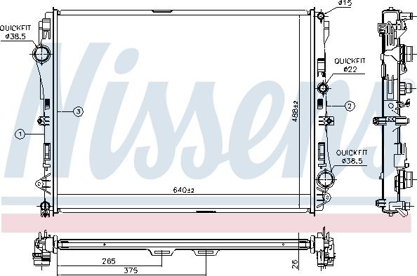 Nissens 627023 - Hladilnik, hlajenje motorja parts5.com