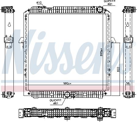 Nissens 67191 - Hladnjak, hlađenje motora parts5.com