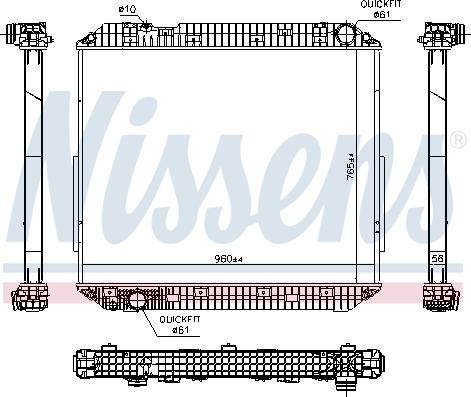 Nissens 671780 - Radiador, refrigeración del motor parts5.com