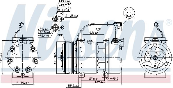 Nissens 89476 - Kompresor, klima-uređaj parts5.com