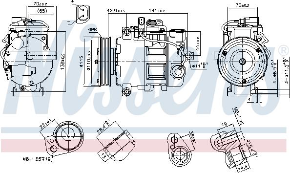 Nissens 89513 - Kompressori, ilmastointilaite parts5.com