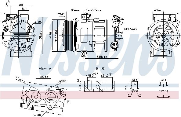 Nissens 890947 - Compresor, aire acondicionado parts5.com