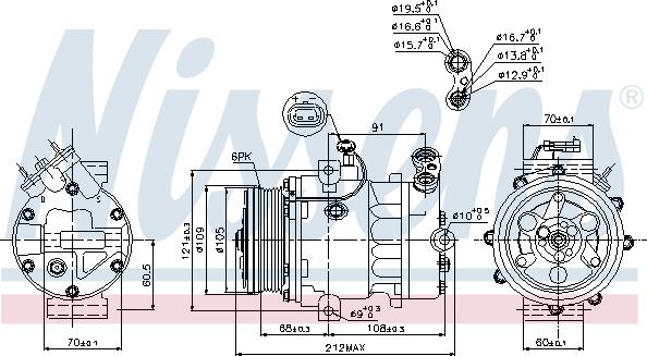 Nissens 89095 - Kompresor, klima-uređaj parts5.com