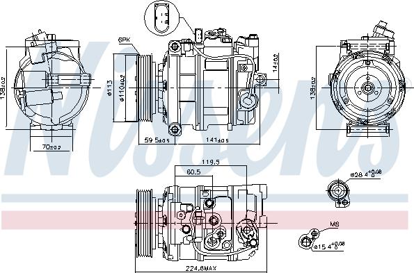 Nissens 89091 - Kompressori, ilmastointilaite parts5.com