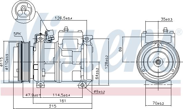 Nissens 89093 - Kompresor, klimatyzacja parts5.com