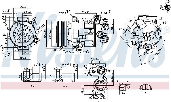 Nissens 890420 - Compresor, aire acondicionado parts5.com