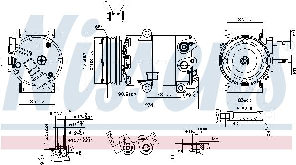 Nissens 890588 - Kompresör, klima sistemi parts5.com