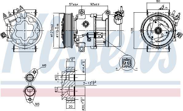 Nissens 89053 - Compresor, climatizare parts5.com