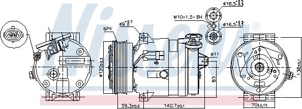 Nissens 89057 - Compressor, air conditioning parts5.com