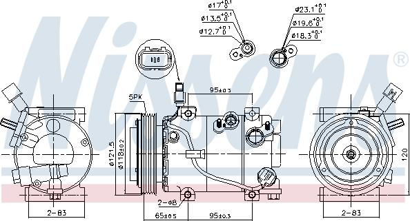 Nissens 890640 - Compresor, aire acondicionado parts5.com