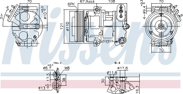 Nissens 890663 - Компресор, климатизация parts5.com