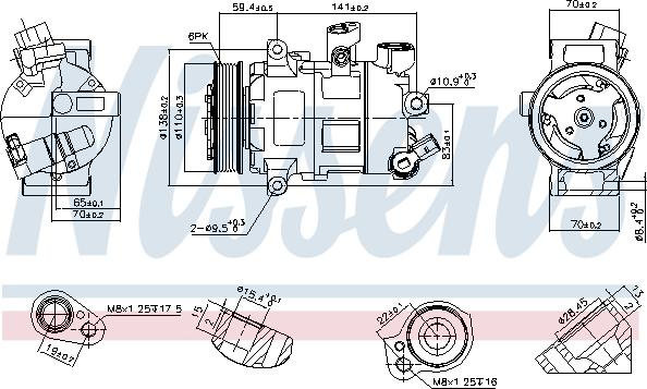 Nissens 890607 - Kompresszor, klíma parts5.com