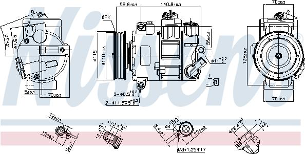 Nissens 890632 - Kompressori, ilmastointilaite parts5.com