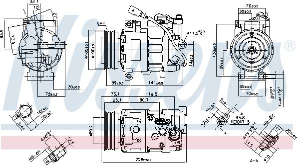 Nissens 890048 - Kompressori, ilmastointilaite parts5.com