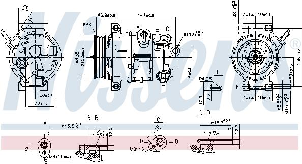 Nissens 890030 - Kompresor, klimatyzacja parts5.com