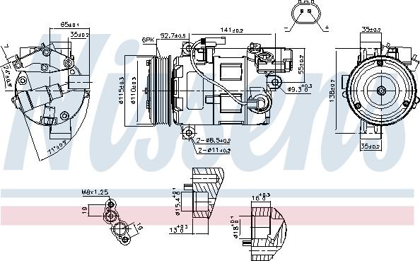 Nissens 89086 - Kompressor,kliimaseade parts5.com