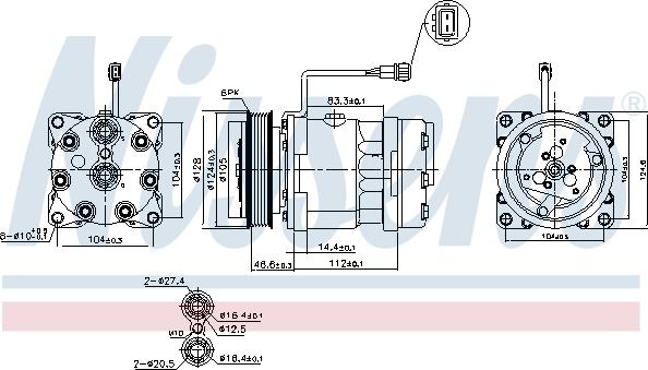 Nissens 89083 - Компресор, климатизация parts5.com