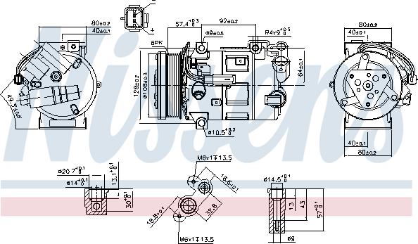 Nissens 890210 - Compresor, climatizare parts5.com