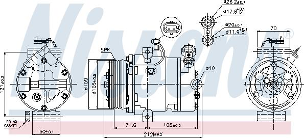 Nissens 89196 - Kompresör, klima sistemi parts5.com