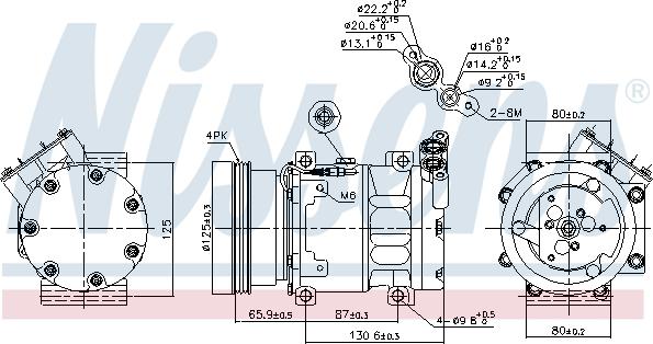 Nissens 89164 - Компрессор кондиционера parts5.com