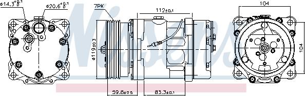 Nissens 89160 - Kompresor, klima-uređaj parts5.com