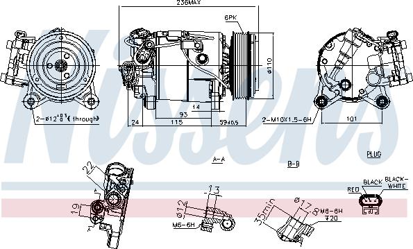 Nissens 891019 - Compressor, air conditioning parts5.com