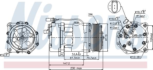 Nissens 89117 - Kompresor, klima-uređaj parts5.com