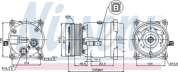 Nissens 89122 - Kompresor, klima-uređaj parts5.com