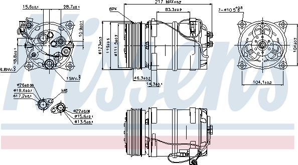 Nissens 89249 - Compresor, climatizare parts5.com