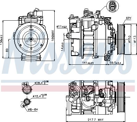 Nissens 89223 - Compressor, air conditioning parts5.com