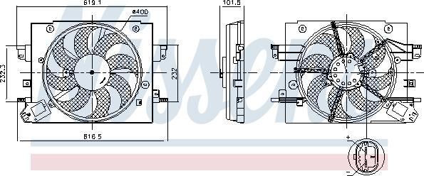 Nissens 850064 - Ventilador, refrigeración del motor parts5.com