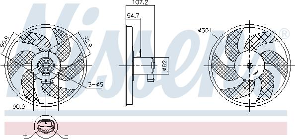 Nissens 850084 - Ventilator, hlajenje motorja parts5.com