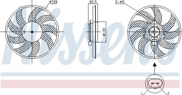 Nissens 850105 - Ventilator, hlađenje motora parts5.com