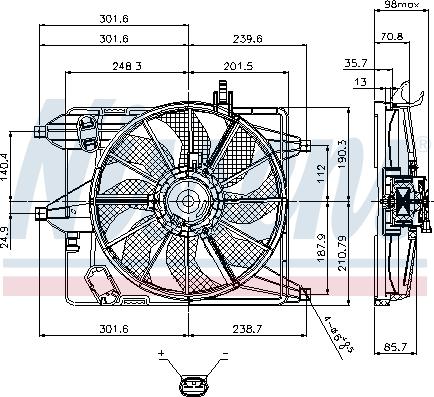 Nissens 85252 - Fan, motor soğutması parts5.com