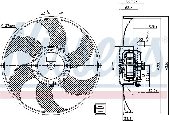 Nissens 85705 - Вентилатор, охлаждане на двигателя parts5.com