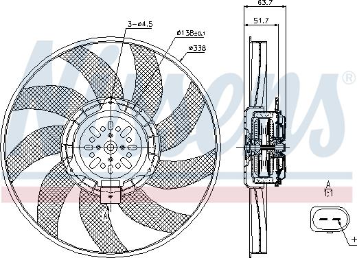 Nissens 85727 - Ventilador, refrigeración del motor parts5.com