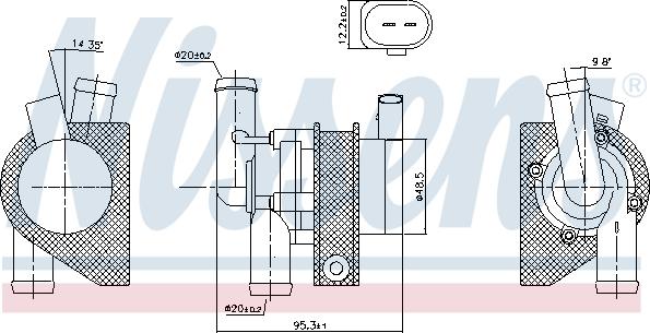 Nissens 831060 - Pompa apa suplimentar parts5.com