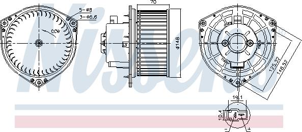 Nissens 87454 - Interior Blower parts5.com