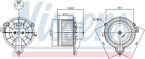 Nissens 87572 - Pulseur d'air habitacle parts5.com