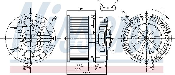 Nissens 87043 - Vnútorný ventilátor parts5.com