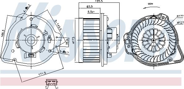 Nissens 87020 - Interior Blower parts5.com