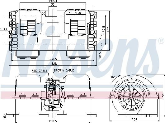 Nissens 87133 - Вентилятор салона parts5.com