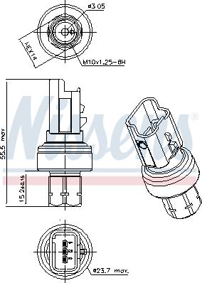 Nissens 301104 - Prekidač pritiska, klima uređaj parts5.com