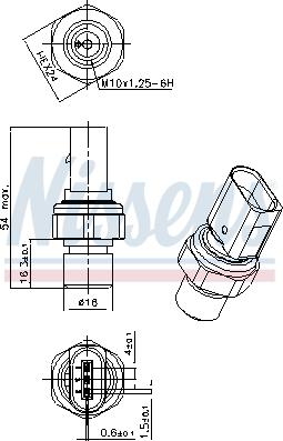 Nissens 301101 - Przełącznik ciśnieniowy, klimatyzacja parts5.com