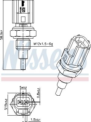 Nissens 207098 - Senzor,temperatura lichid de racire parts5.com