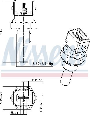 Nissens 207041 - Sensor, Kühlmitteltemperatur parts5.com